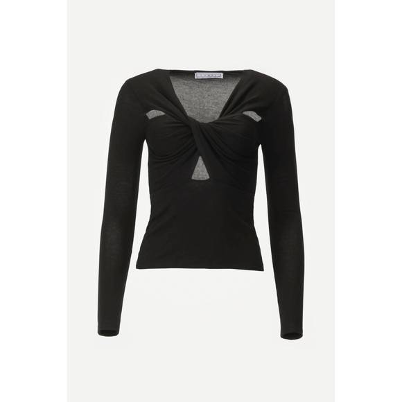 NEW IN THE MOOD FOR LOVE kallisto long sleeve top in black - Picture 2 of 5